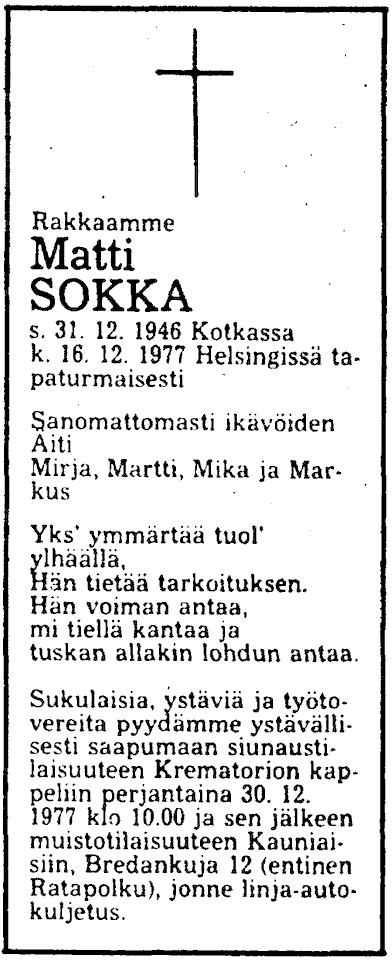 mattisokkakuolinilmoitus